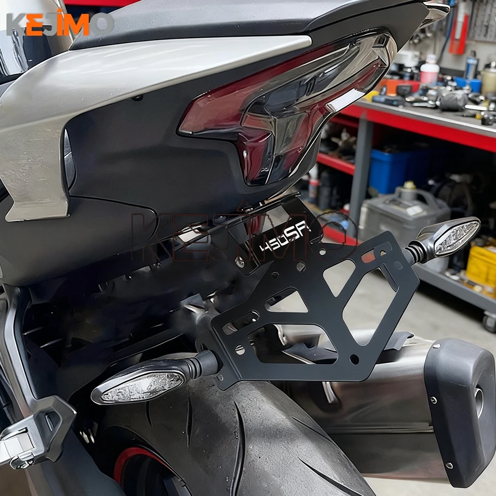 

2023 2024 Motorcycle FOR CFMOTO 450SR 450 SR SS NK 450NK 450SS 2022 License Plate Holder LED Turn Signal Lights Tail Tidy Fender