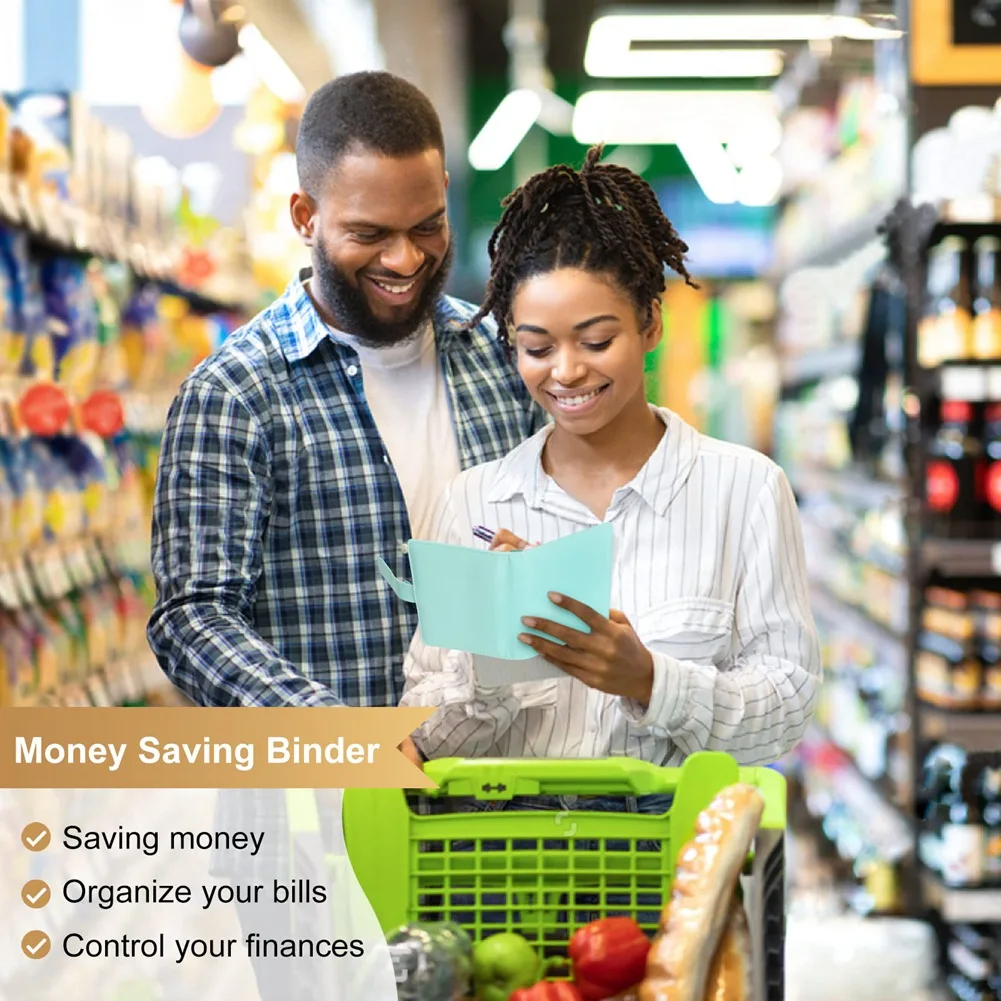 แฟ้มงบประมาณพร้อมซองซิป45ชิ้นสำหรับบัตรคูปองเงินสดนักวางแผนงบประมาณเพื่อประหยัดเงินซองจดหมายเงินสด B