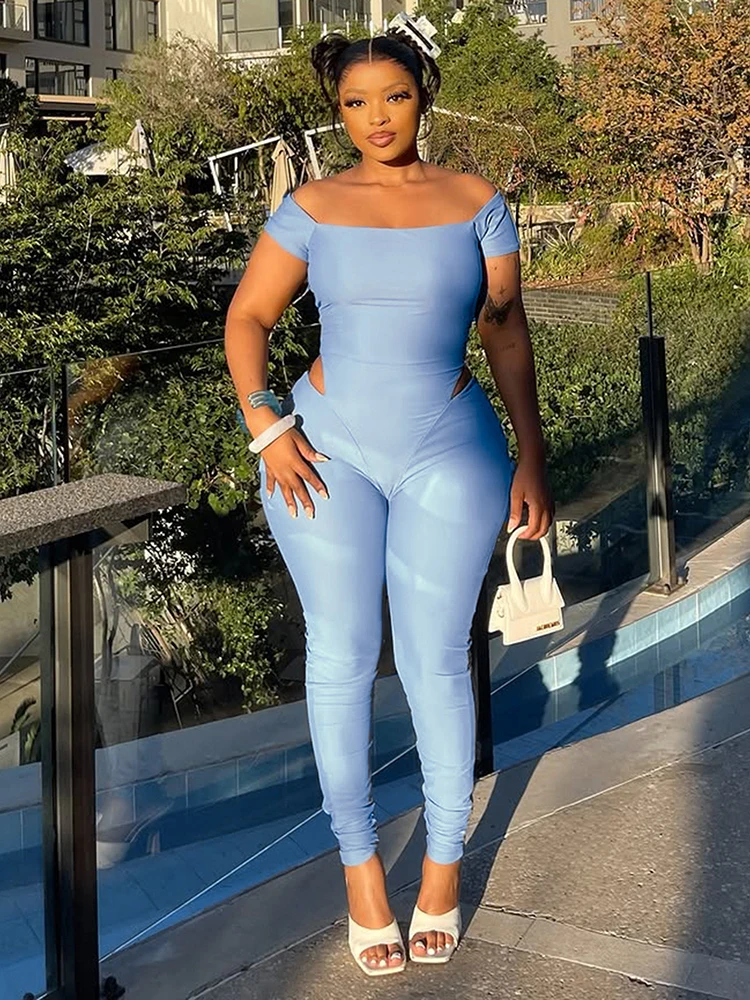 

Kliou сексуальный дизайн с талией, женские комбинезоны с разрезом на шее и открытой спиной, узкие персиковые бедра, популярные классические комбинезоны в уличном стиле для девочек