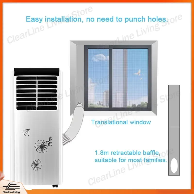 7000BTU Portable Air Conditioner Home Floor Standing AC Unit Cooling Fan Dehumidifier Quiet Indoor Climate Control System