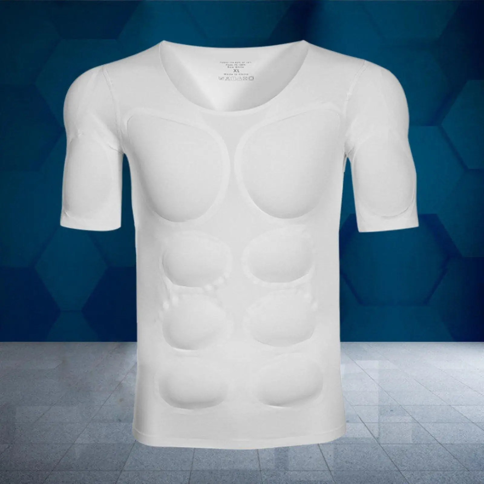 Simulation Muscle Padded Chest Shaper Men’s Stage Costume Accessories Comfortable Undershirt for Dance Show