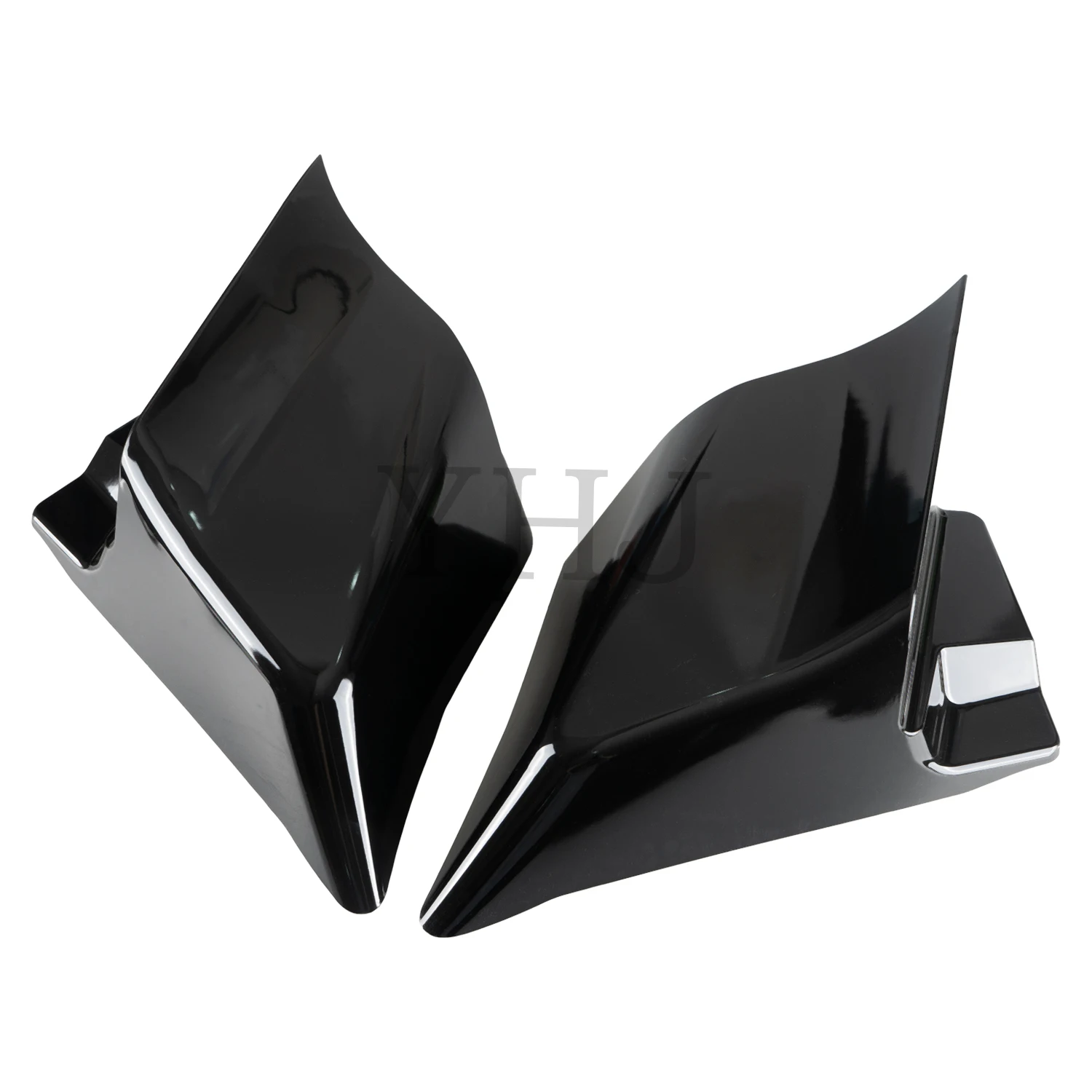 For Harley Touring Baggers Street Electra Glide 2009-2013 Motorcycle Stretched Extended Side Cover Panel Gloss Black