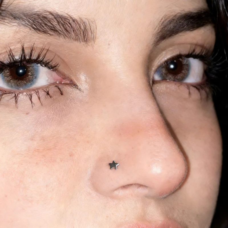 1Pc Trendy Sweet Cool Style Stainless Steel 0.8mm Star Nose Stud for Cool Girls Unique Body Piercing High Quality Gift
