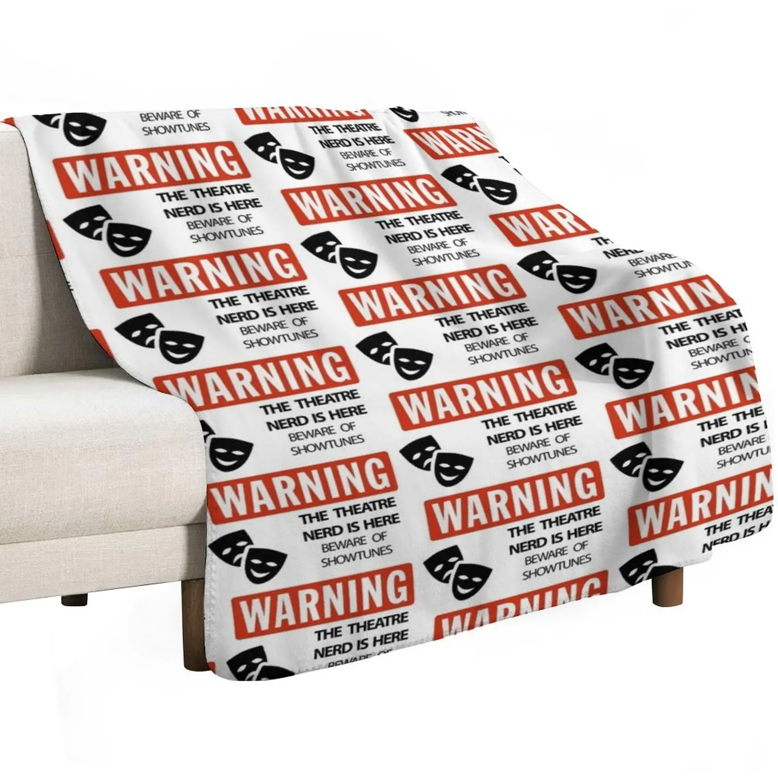 WARNING Theatre Nerd Throw Blanket Luxurious Soft Blanket Holiday Gift for Family