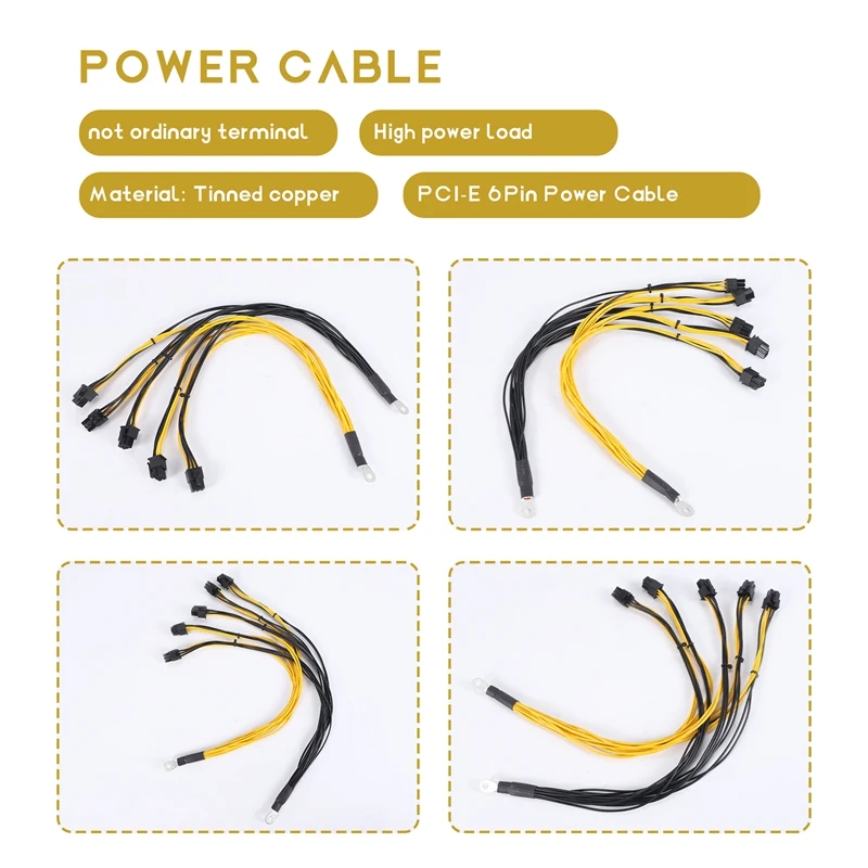 30Cm 6 Pin Connector Server Power Cord Pcie Express For P3 S7 S9 S11 Bitmain Mining Machine Support Miner Power Cord