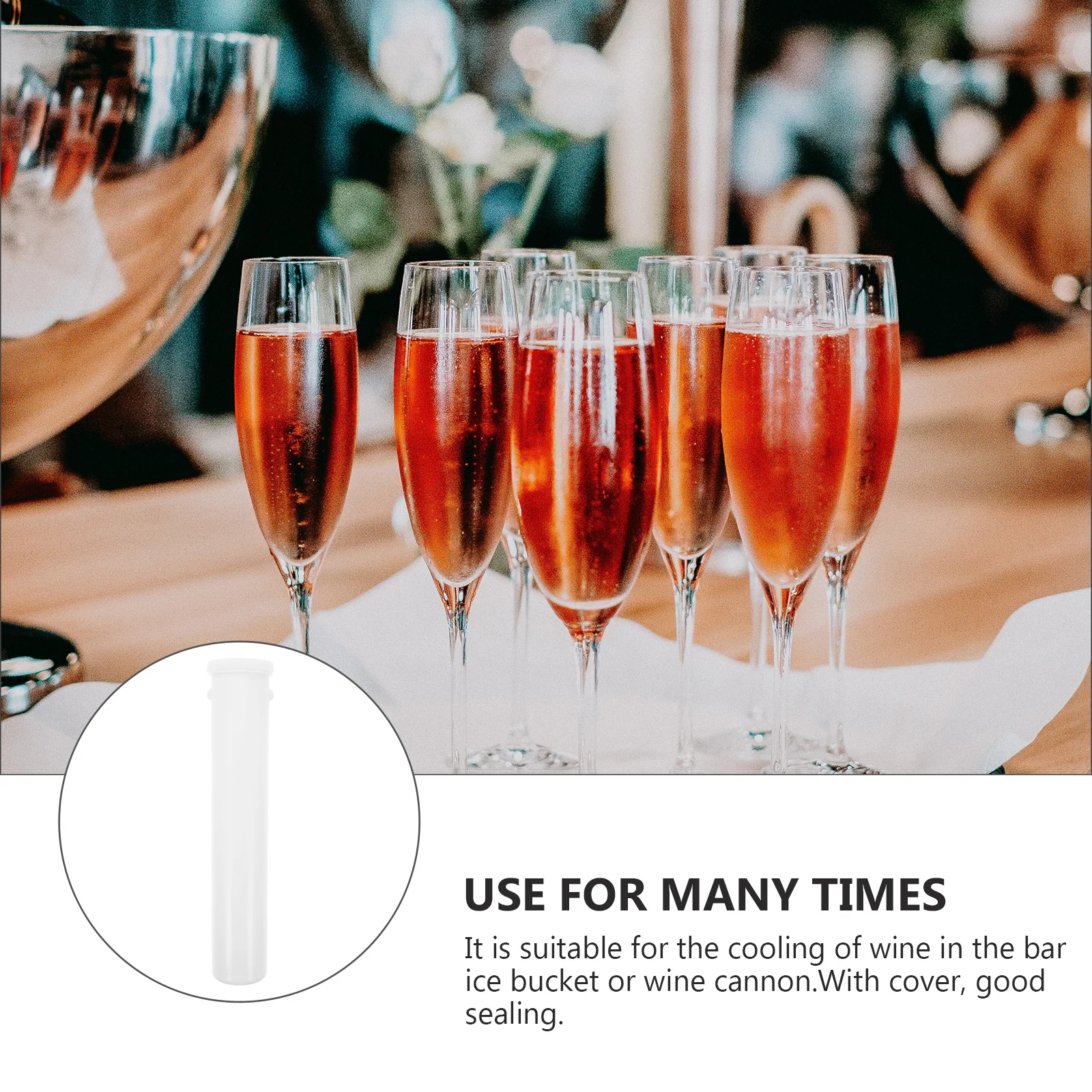 

Ice Bucket Boxes Cube Container Freezer Whisky Bin White Pillar Storage Thick Reusable Bar Wine Cooling