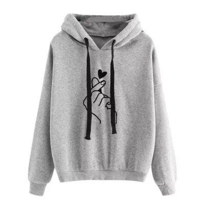 Ladies Autumn Winter Loose Printed Hoodie for Women Long Sleeve Oversize Casual Pullover Hooded Tops