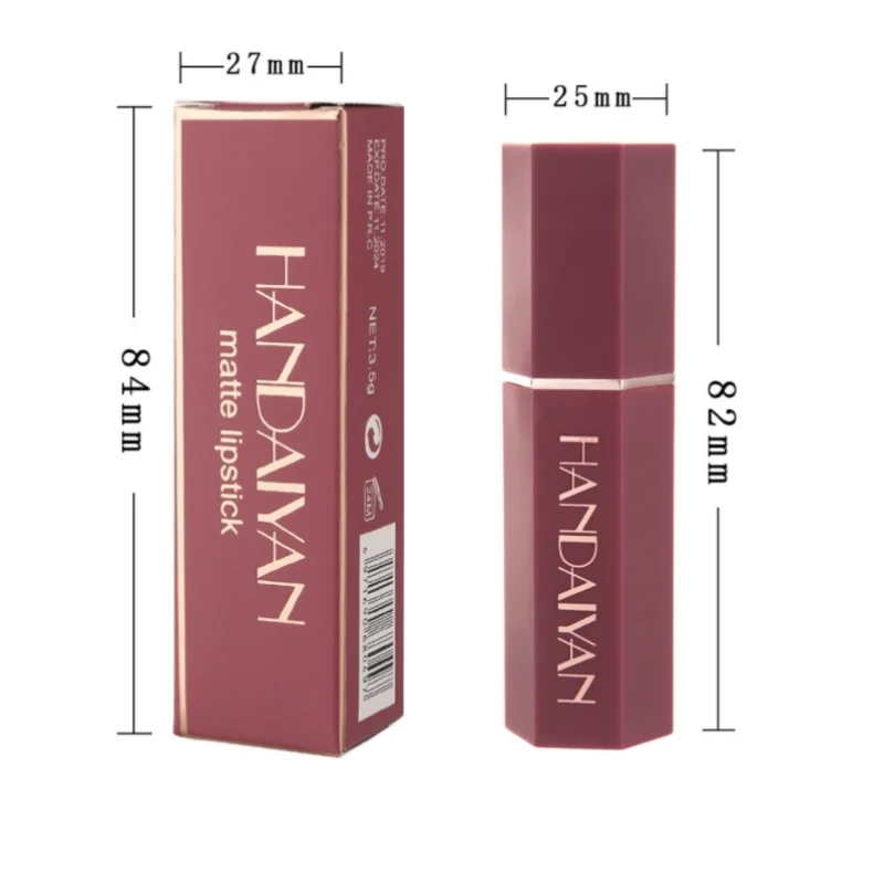 1/6pcs Matte Moisture Lipstick Waterproof Long Lasting Sexy Lip Gloss Nude Scarlet Smooth Texture Moisturizing Beauty Cosmetics