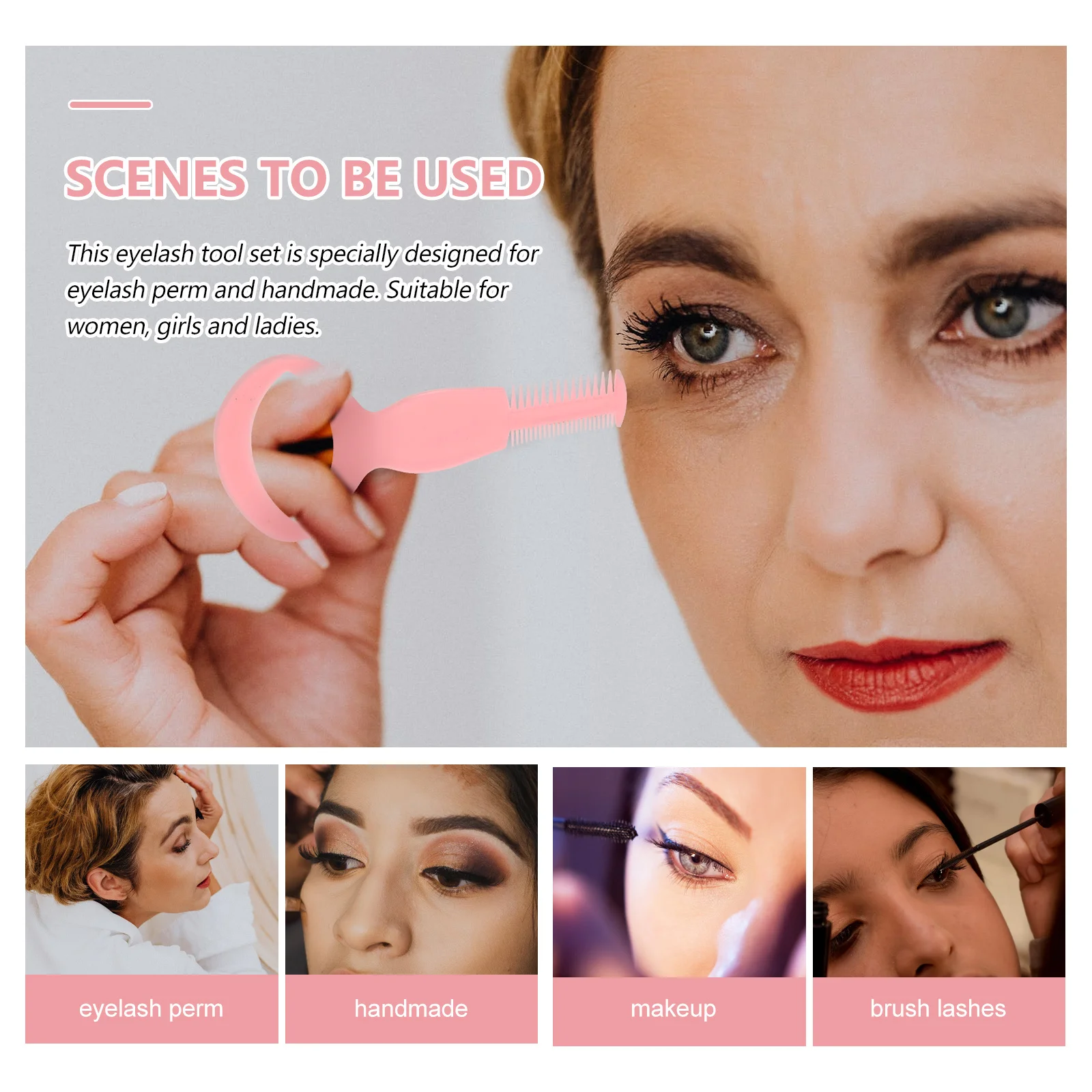 20Pcs Mascara Shield Applicator Tools Reusable Plastic Eyelash Brushes for Makeup Permanent Lash Curling Beauty Supplies