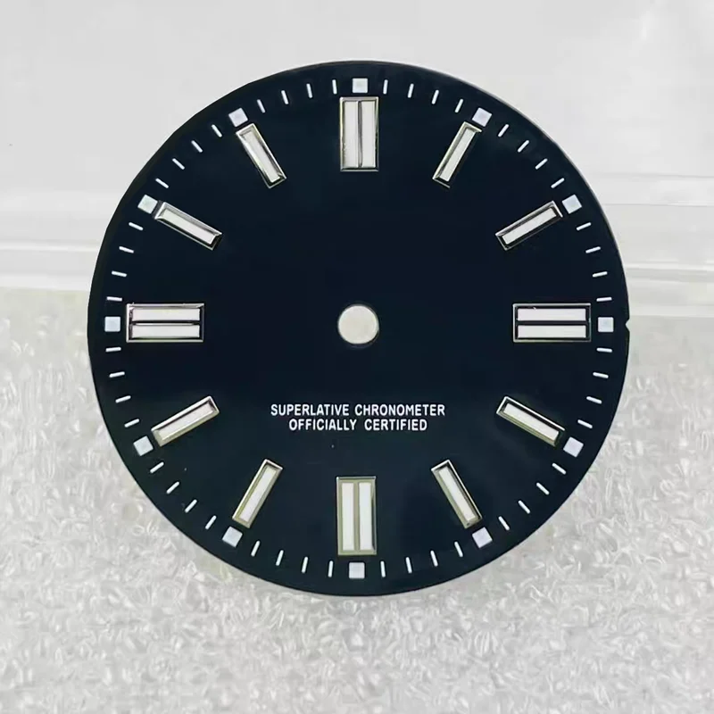 

New NH35/NH36 Dial, 28.5mm S Logo, Green Luminous No Date, Watch Modification Accessories,