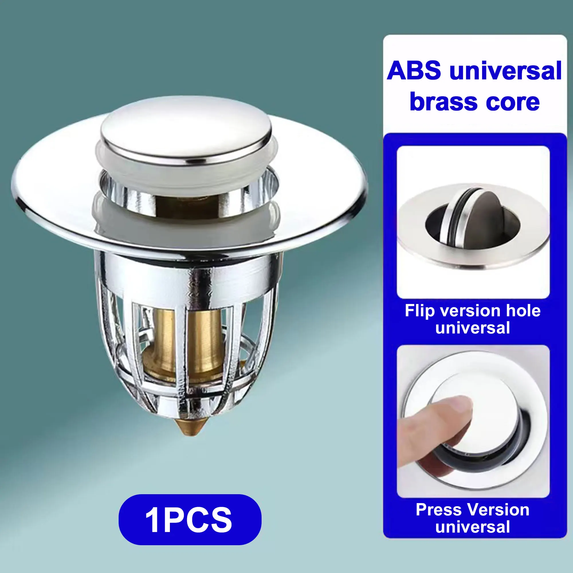 

Универсальный сливной фильтр с отскоком, бытовой сливной фильтр с отскоком, сливной фильтр нажимного типа, кухонная раковина, пробка для ванны, стопор для воды