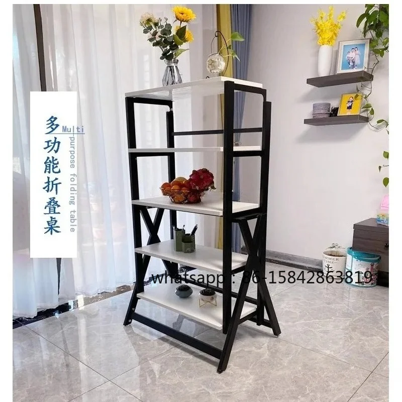 Folding Table Deformed Dining Table Small Apartment Multi-functional Rack Foldable Rotating Movable Multi-purpose Flower Stand