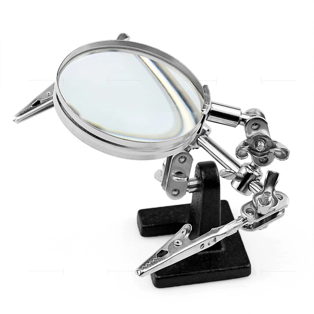 

Metal Desktop Fashion Jewelry Metal Magnifier Chic Amplifier Durable Safe Repair Chic Magnifiers Tool Solder Circuit