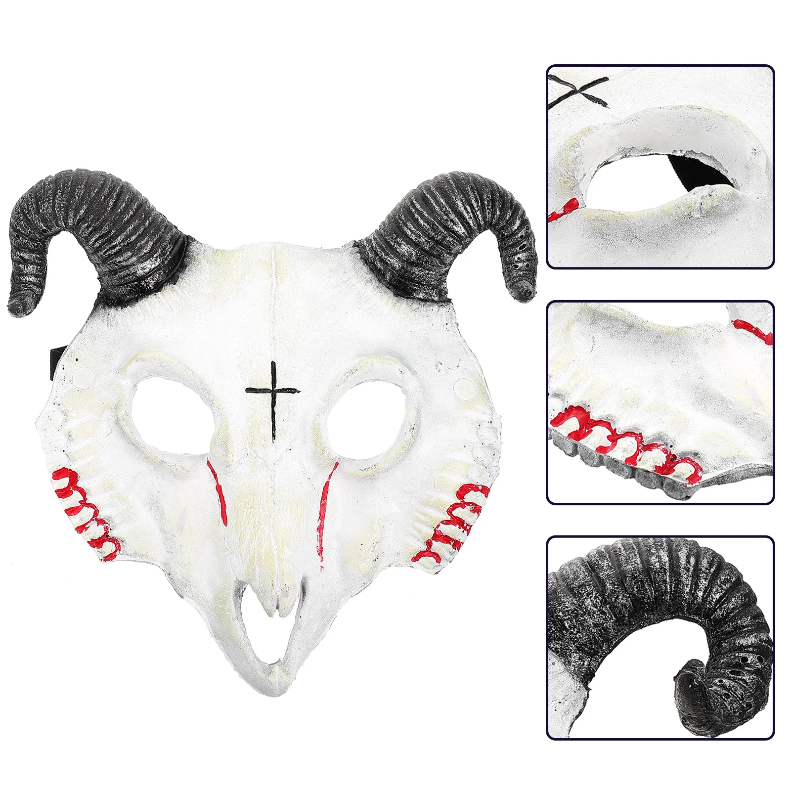 Maschera di capra Maschere per costumi Animale spaventoso Accessorio cosplay unico per feste di Halloween