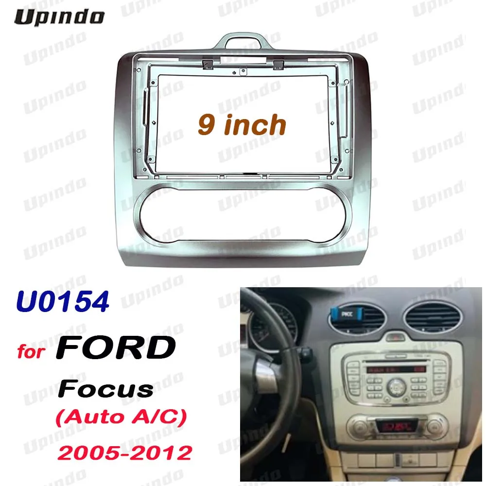 

2 Din 9 Inch Fascia Panel Frame Car Radio Dash Kit For Ford Focus Auto AC 2005-2012 with DVD GPS MP5 Installation ABS PC Plastic