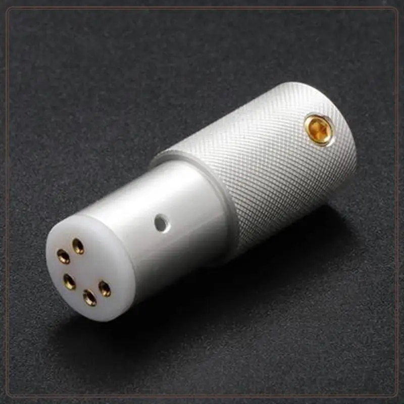 Надежный изолятор 5-контактный разъем DIN для проигрывателя LP, вилка тонарма, виниловый разъем, позолоченный 24-каратный высококачественный аудиоконнект, вход