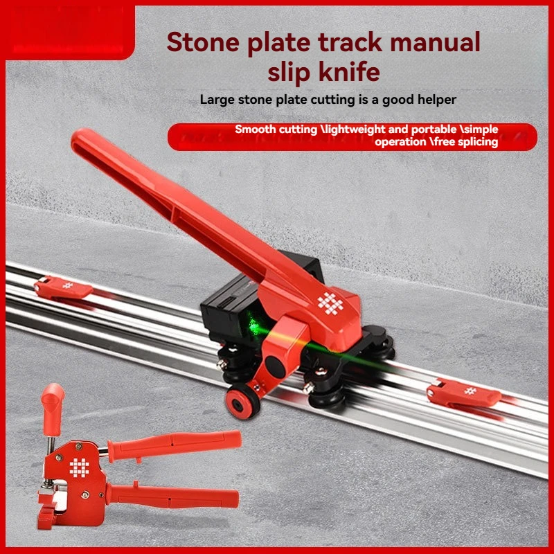 Tile Cutter, Portable Rail Push-Type Cutting Machine for Porcelain Slab, Upgraded High-Precision Ceramic Cutting Tool