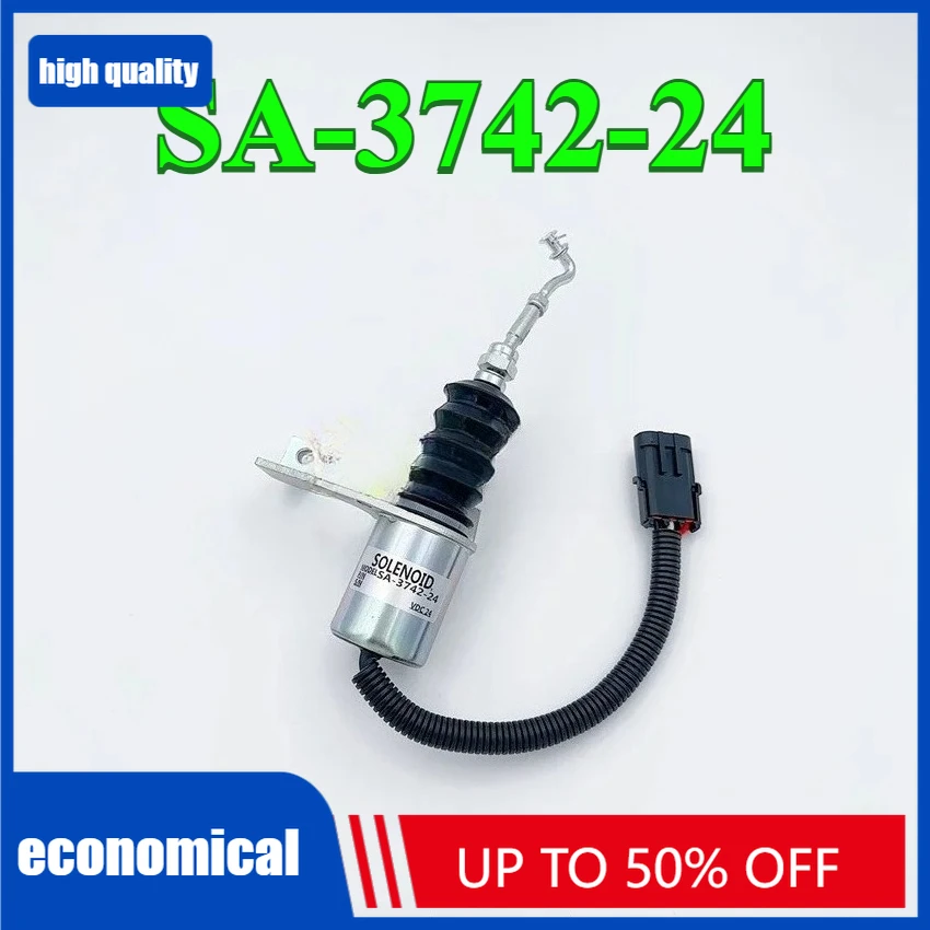 

1 шт. SA-3742-24 24 В электромагнитный клапан отключения топлива для двигателей Cummins 5.9L 6BT
