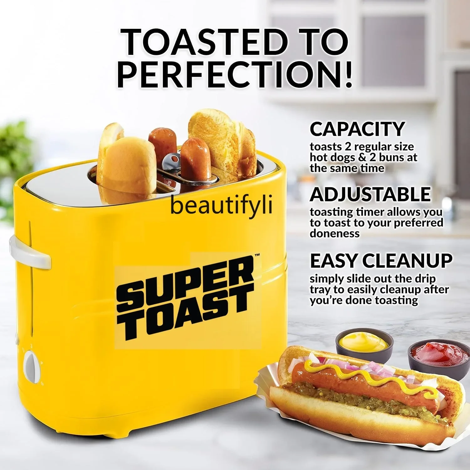 صانع هوت دوج، محمصة، محمصة خبز، صانع السجق، محمصة خبز، صانع الإفطار، ساندويتش.