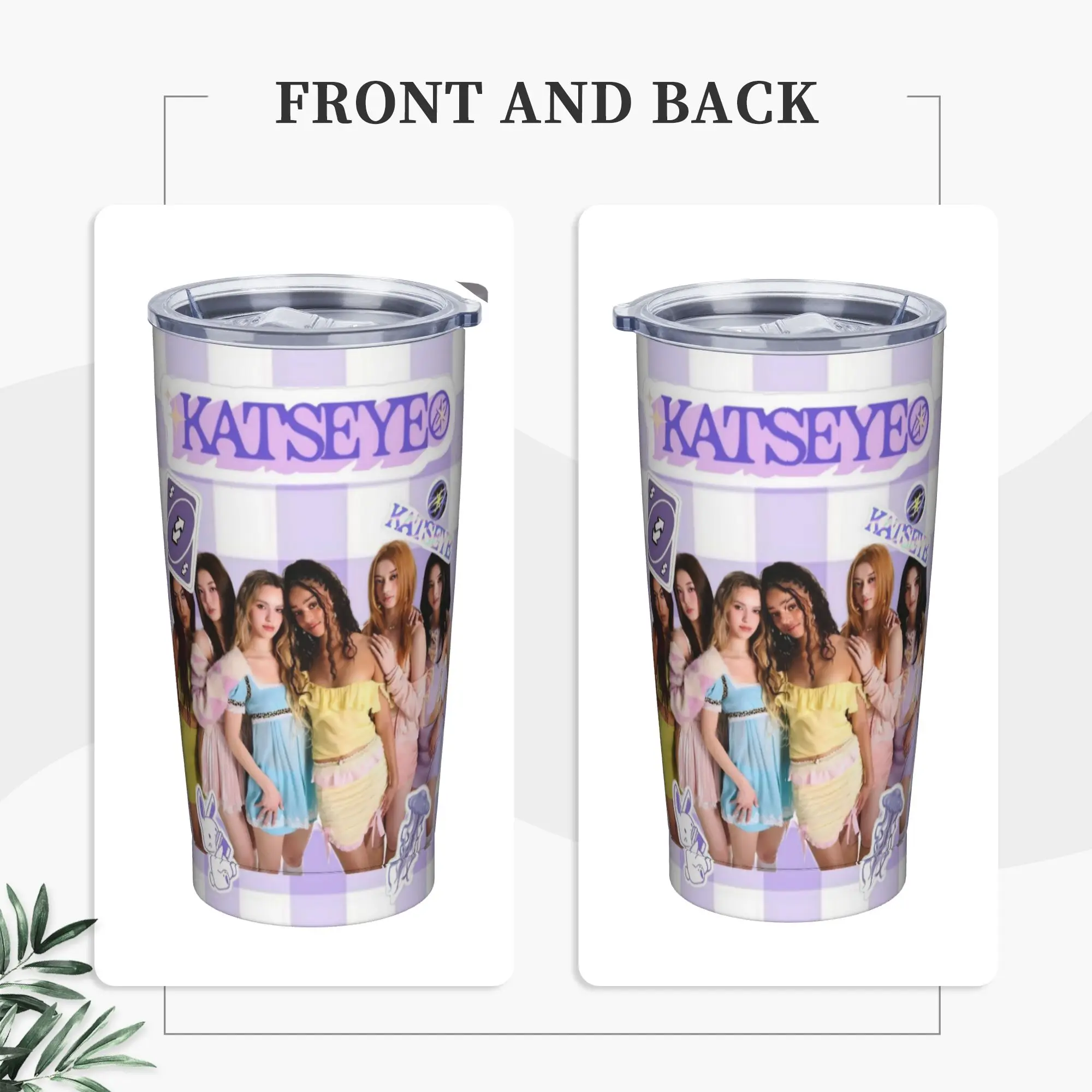 Stainless Steel Tumbler Katseye Kpop Girl Thermal Cups  Keep Heat Cold and Hot Car Mugs Driving Water Bottle