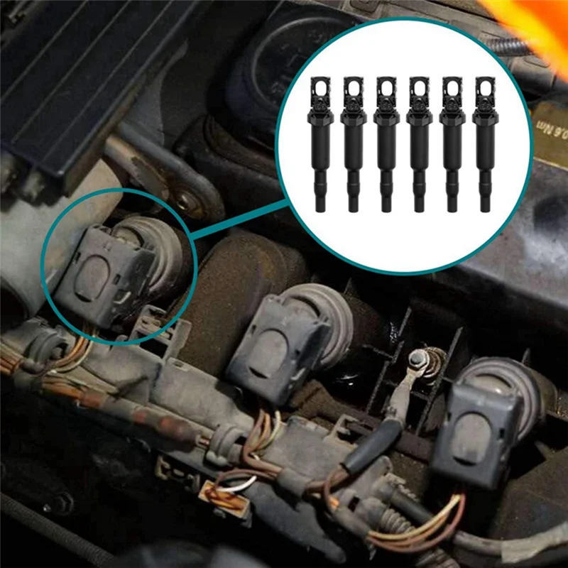 

4 Pcs For BMW E46 E60 E85 E90 Ignition Coils With Spark Plug Connector 12138657273 12137594937 Accessories Parts-A54R