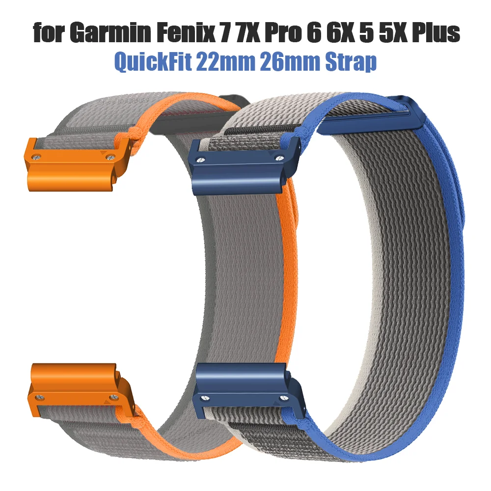 Tali nilon QuickFit untuk Garmin Fenix 7 7X Pro 6 6X 5 5X Plus gelang jam tangan pintar untuk Garmin Forerunner 935 gelang 22mm 26mm