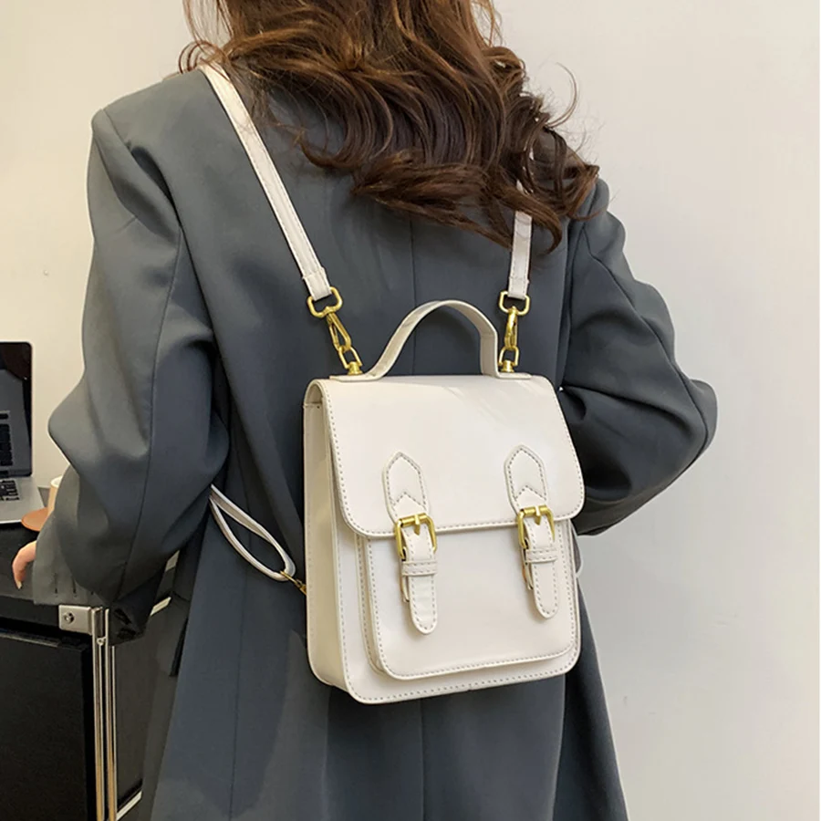 

High Quality Small Women's Backpack Luxury Design Soild Color Women Anti Theft Back Pack Korea New Lady Travel Bagpack Knapsack