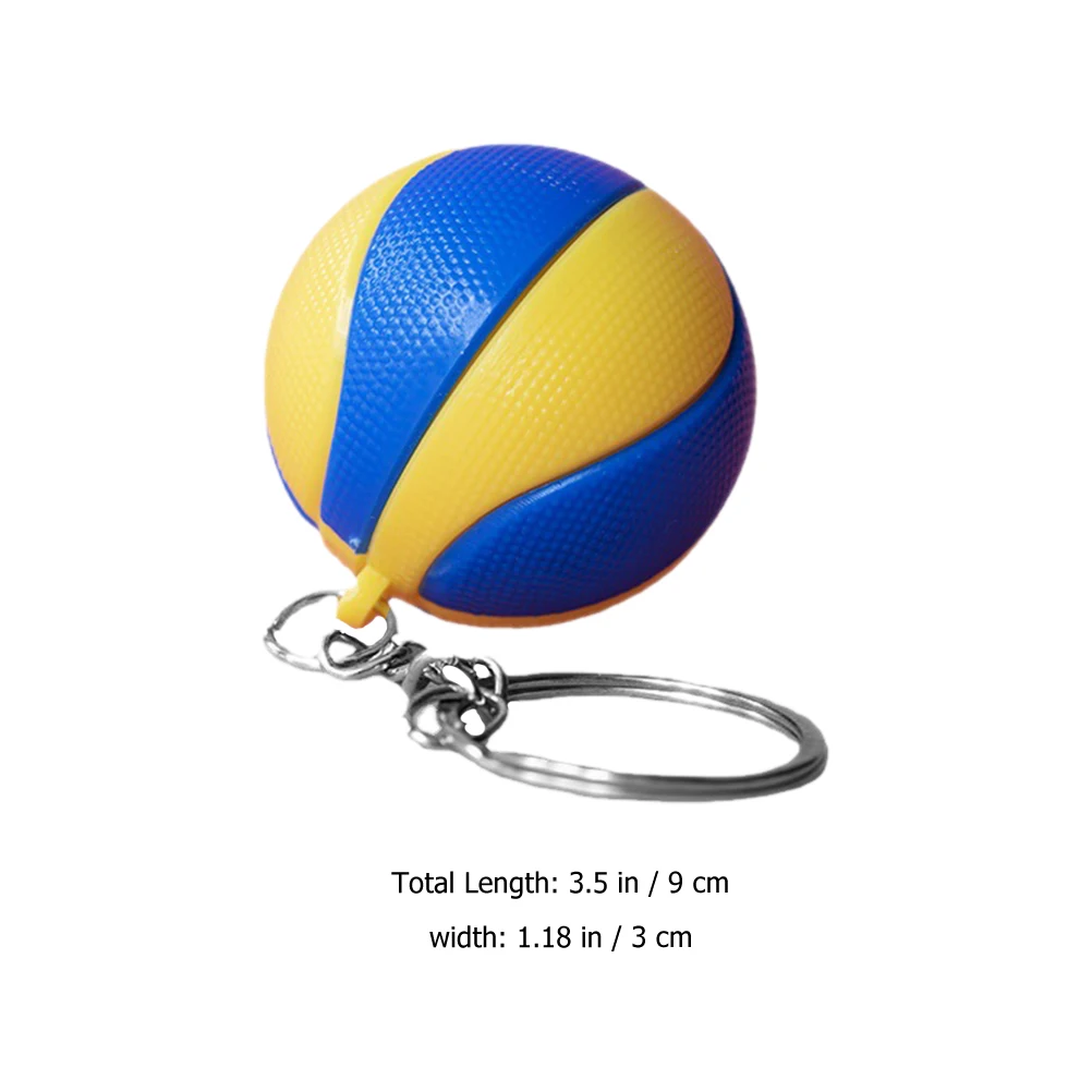 

4 Pcs Volleyball Keychain Football Accessories Chains Adorable Keychains Decorative Exquisite