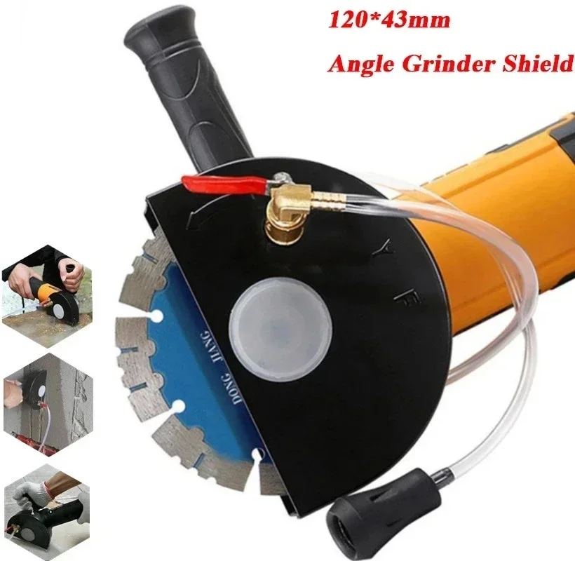 

120*43mm Angle Grinder Set Water Cutting Machine Base With Guard Shroud Water Cover Collecting Safety Pump Dust