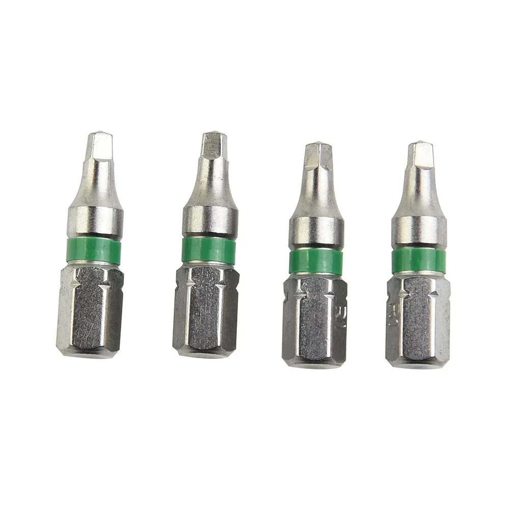 Imagem -03 - Quadrado Cabeça Chave de Fenda Bits Sq1 Sq2 25 mm 6.35 mm Hex Shank Magnético Lote Cabeça Chave de Fenda Bit Pcs