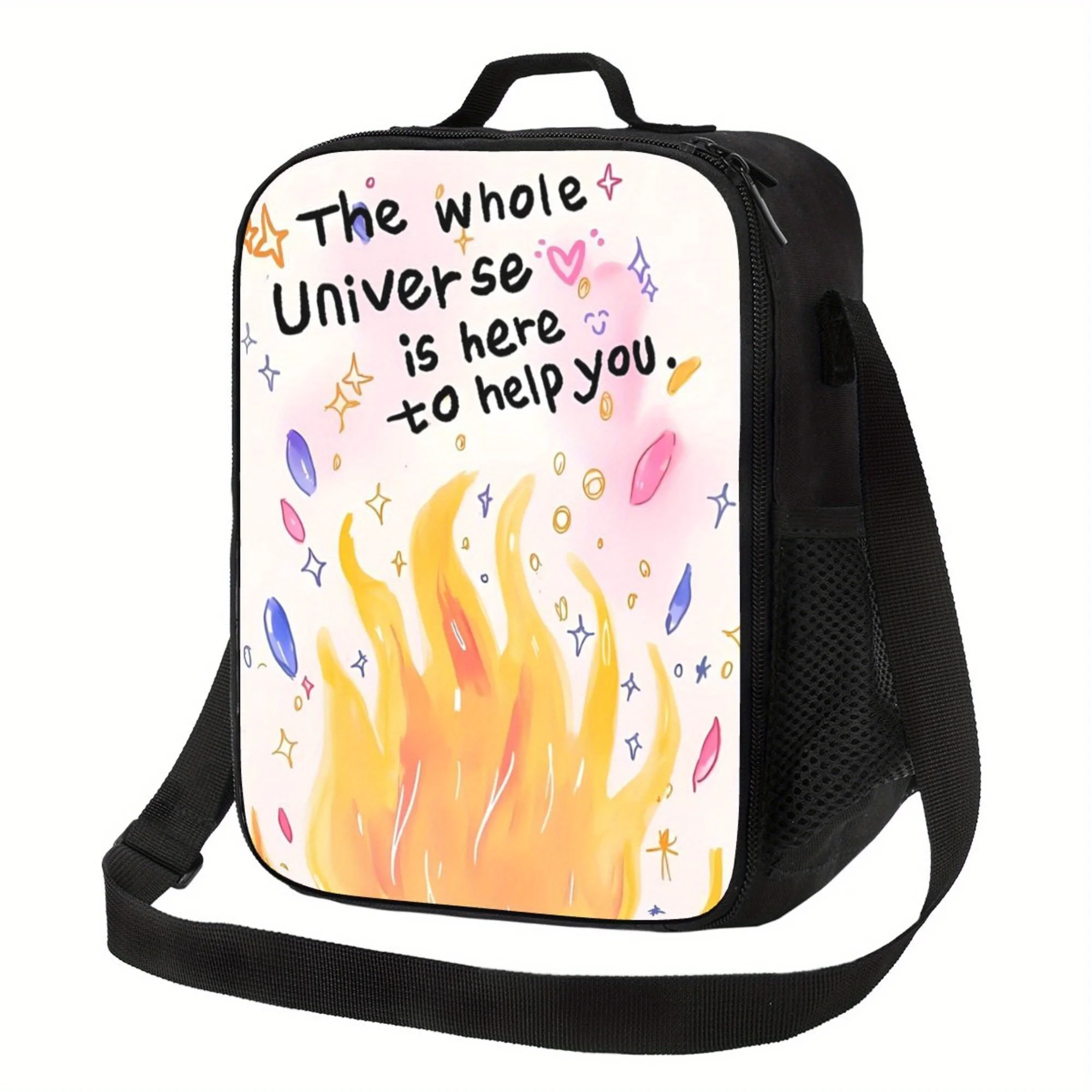 

Inspirational Flame Design Portable Insulated Cooler Bag - Reusable, Thermal Lunch Tote for Camping, Picnics, Beach Outings