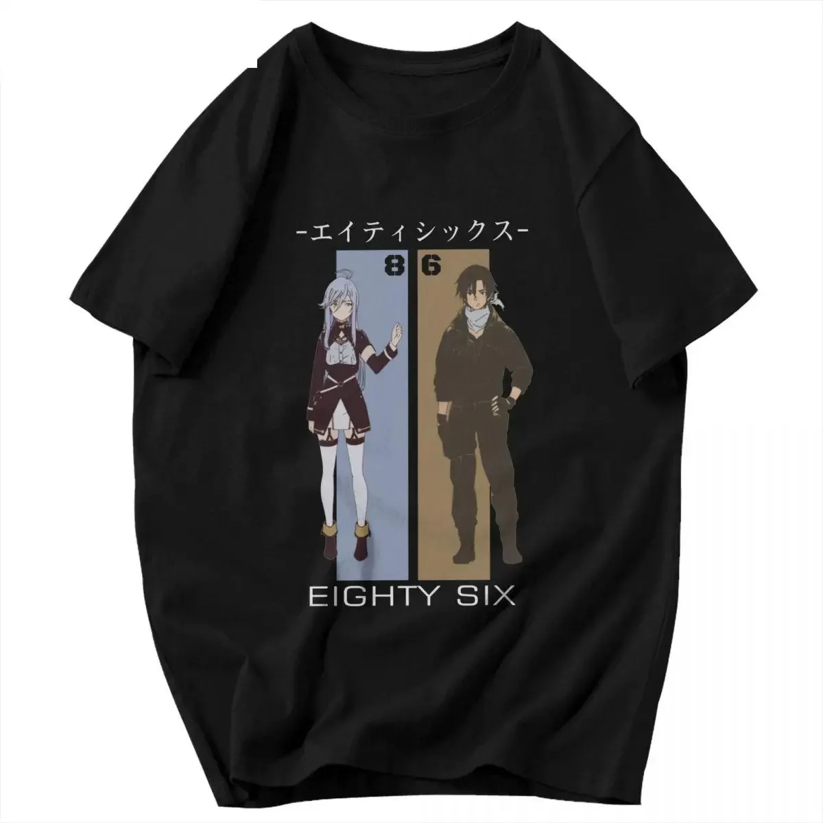 Oversized Cotton Short Sleeve Tshirt Men Anime 86 Eighty Six T Shirt  COTTON Short Sleeve vintage Summer  New Arrival