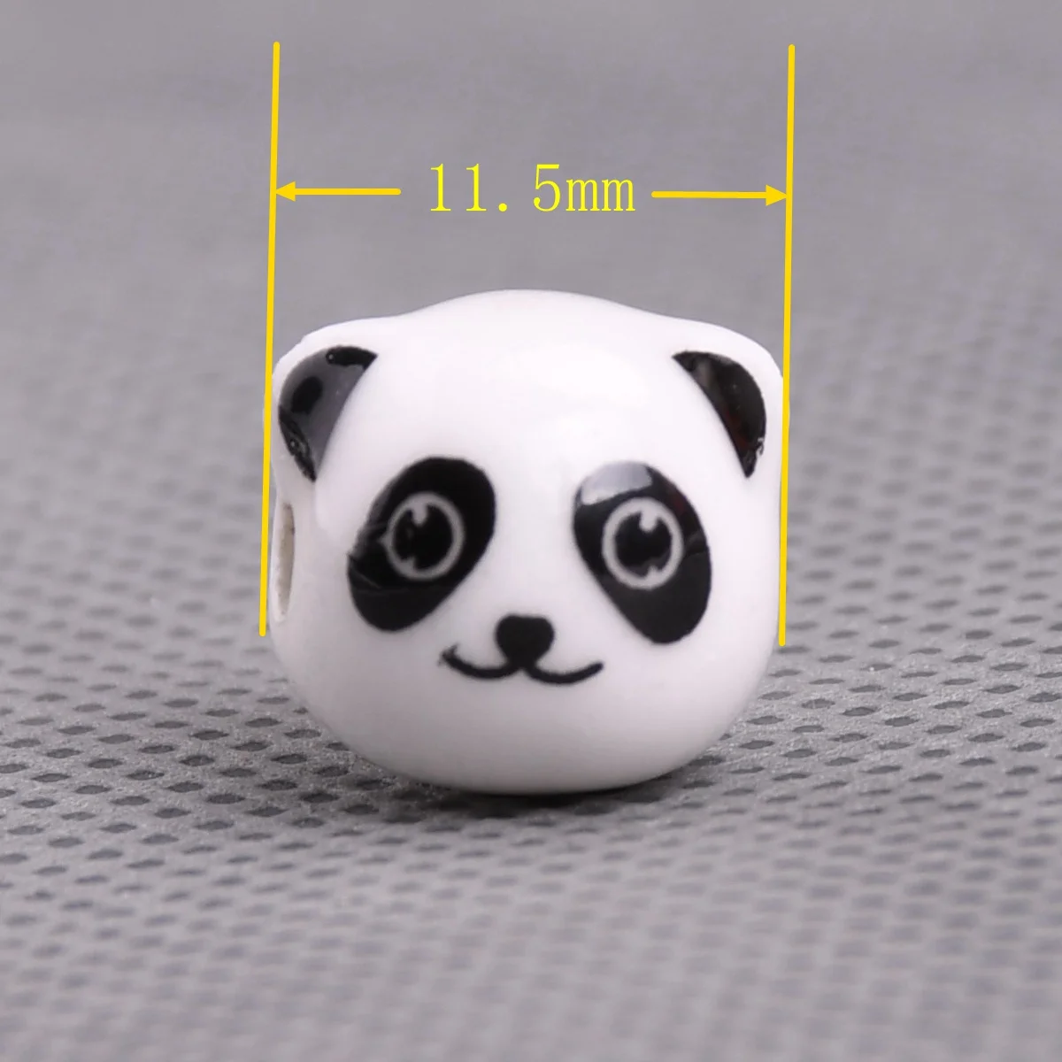 10 Stück Panda Kopf 11 mm handgemachte Keramik Porzellan lose Perlen für Schmuckherstellung DIY Armband Erkenntnisse