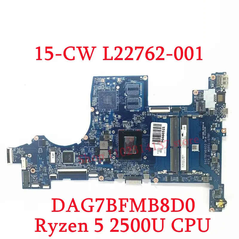 Imagem -03 - Placa-mãe Portátil para hp Cpu Mainboard 100 Completo Testado ok hp 15-cw 15z-cw L22761601 L22762-601 r3 2300u r5 2500u Dag7bfmb8d0