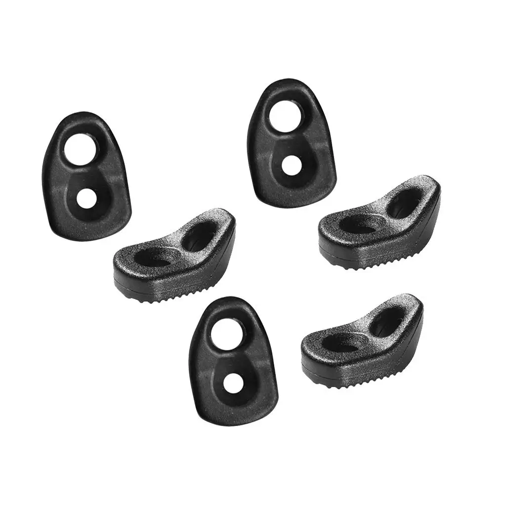 Durable 6 Pcs Kayak Canoe Single Eyelet Tie Down Loop Deck Fitting for Marine Kayaking Cano Fishing Boat Accessory Black