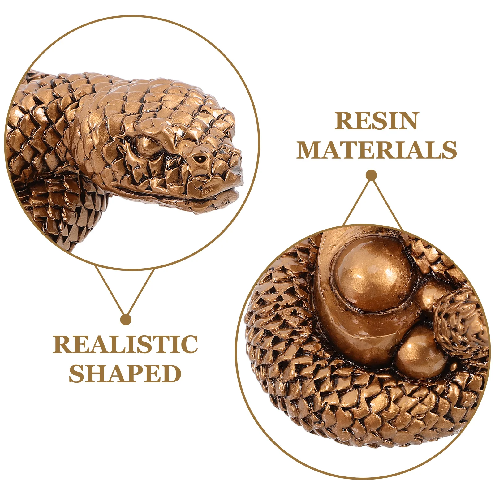 

Creative Statue Ornament Vivid Animal Decor For Home Garden Desktop Retro Style Resin Craft Statue Resin Snake Home