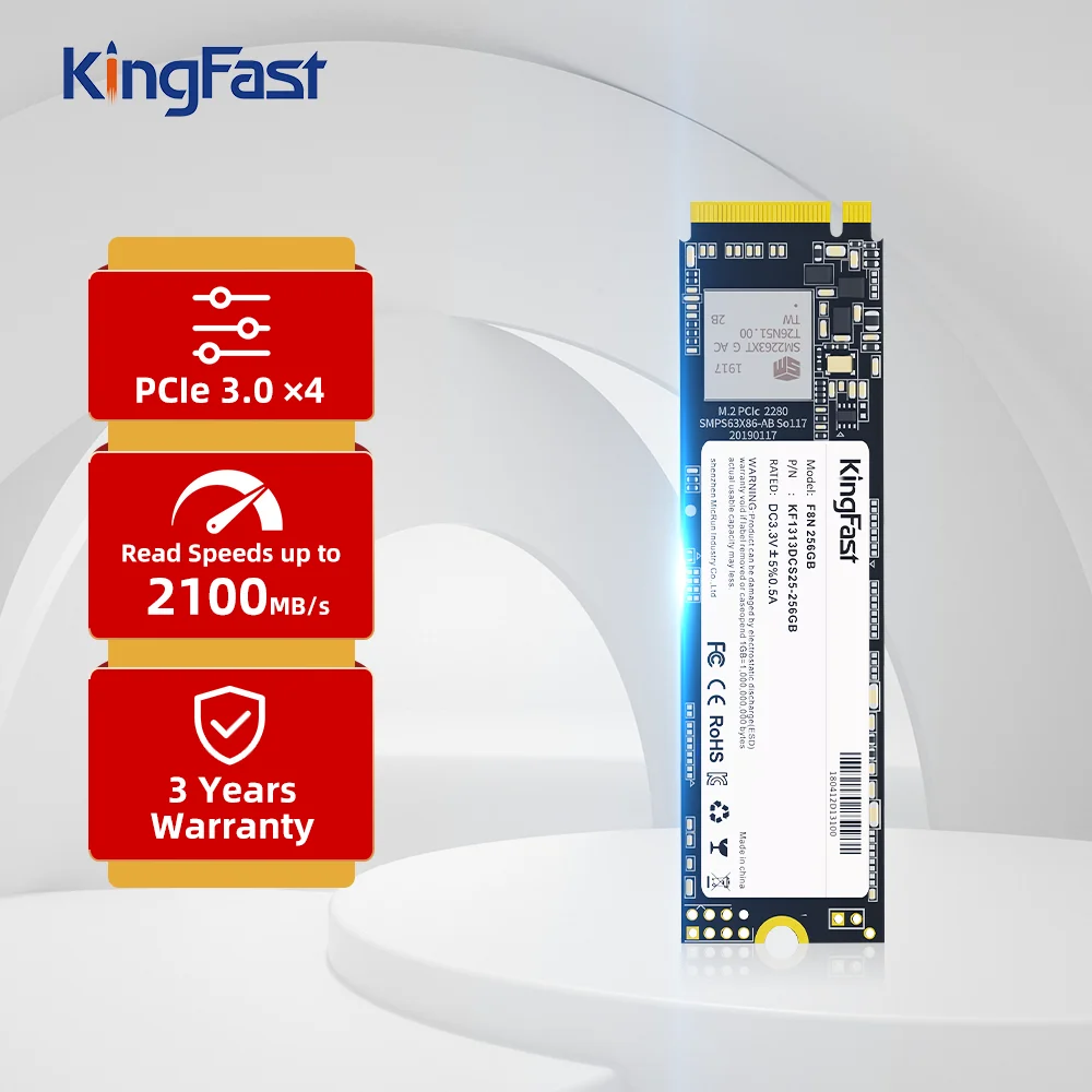 KingFast SSD m2 NVME 128 ГБ 256 ГБ 512 ГБ 1 ТБ 2 ТБ твердотельный накопитель M.2 SSD NVME PCIE 2280 HD внутренний жесткий диск для ноутбука и настольного компьютера