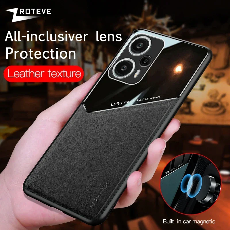 For Poco F5 Case ZROTEVE Leather Texture Soft Frame PC Cover For Xiaomi POCO F4 Xiomi Pocophone F3 PocoF4 PocoF5 Pro 5G Cases