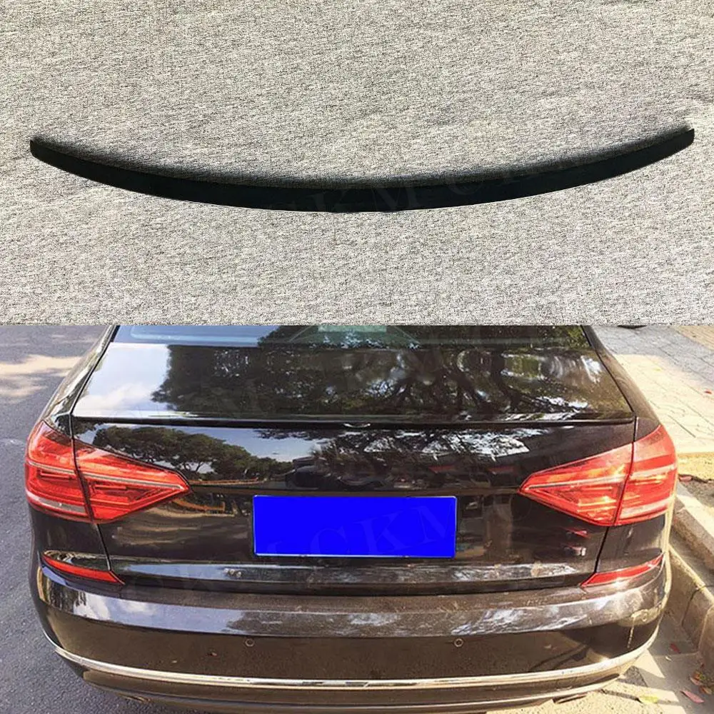 

ABS Gloss Black Rear Trunk Spoiler Boot Wings Trim Sticker Decoration for Volkswagen VW Passat B7 2011-2018 Bodykits Accessories