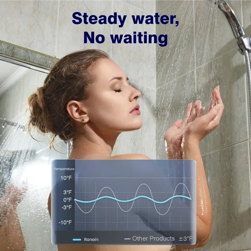 Natural Gas Tankless Water Heater with Vent Pipe, Indoor Max 4.3 GPM, 100,000 BTU Instant Hot Water Heater