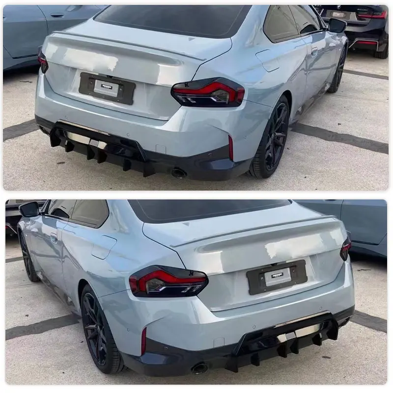 ABS Gloss Black Car Rear Bumper Diffuser Lip Spoiler for BMW 2 Series G42 Coupe 2021-2025 Racing Rear Apron Lip Body Kit
