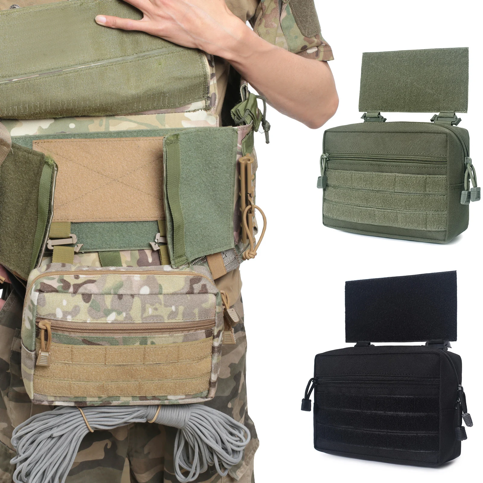 Outdoor Sports Molle EDC Pouch Dump Drop Pouche Organizer D3 Chest Rig MK3 Vest Accessories Bag Multi-Purpose Tool Kit EDC Bag - view 4