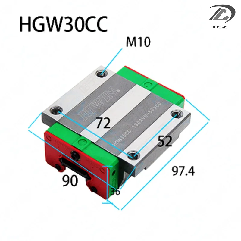 

HGW30CC Original near carriage block guideway slider for linear guide rail CNC router