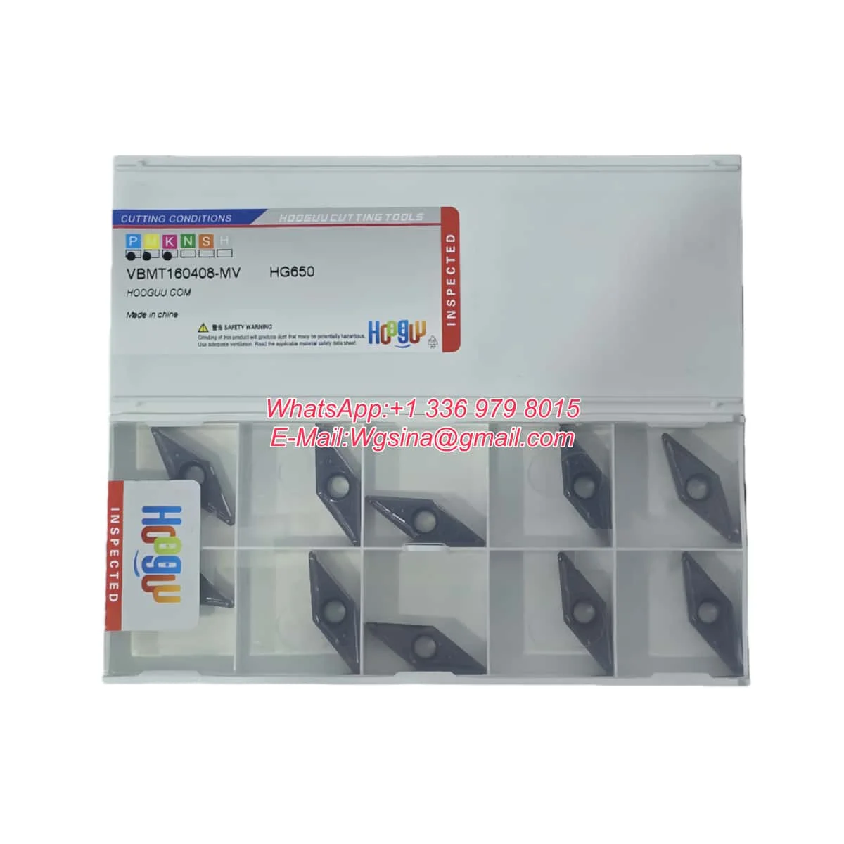 

10pcs HOOGUU VBMT VBMT1103 1604 02 04 08 -MV HG650 Turning Insert