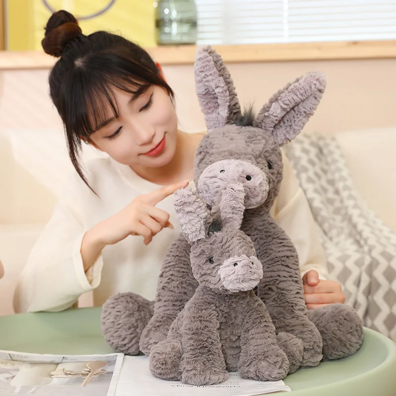 23/40/60CM śliczne Burro Peluche zabawki śliczne siwe pluszowe lalki pluszowe miękkie zwierzęta dekoracje do pokoju