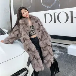 Women's Thick Fur Coat, Warm Clothing, Long and Fashionable, Versatile, Loose, Casual, Over the Knee, Winter, New, 2025