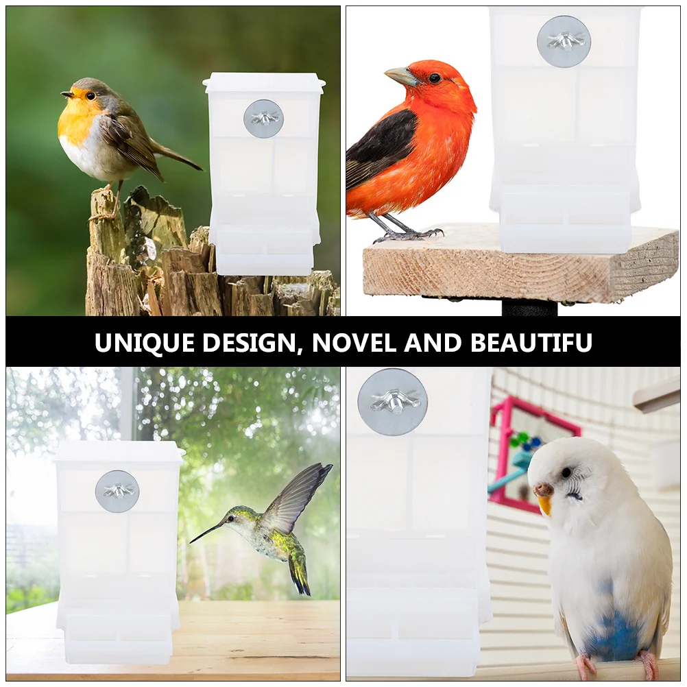 

3Pcs Automatic Bird Feeder Bird Food Container with Lid for Budgerigar Canary Cockatiel Finch Parakeet Outdoors
