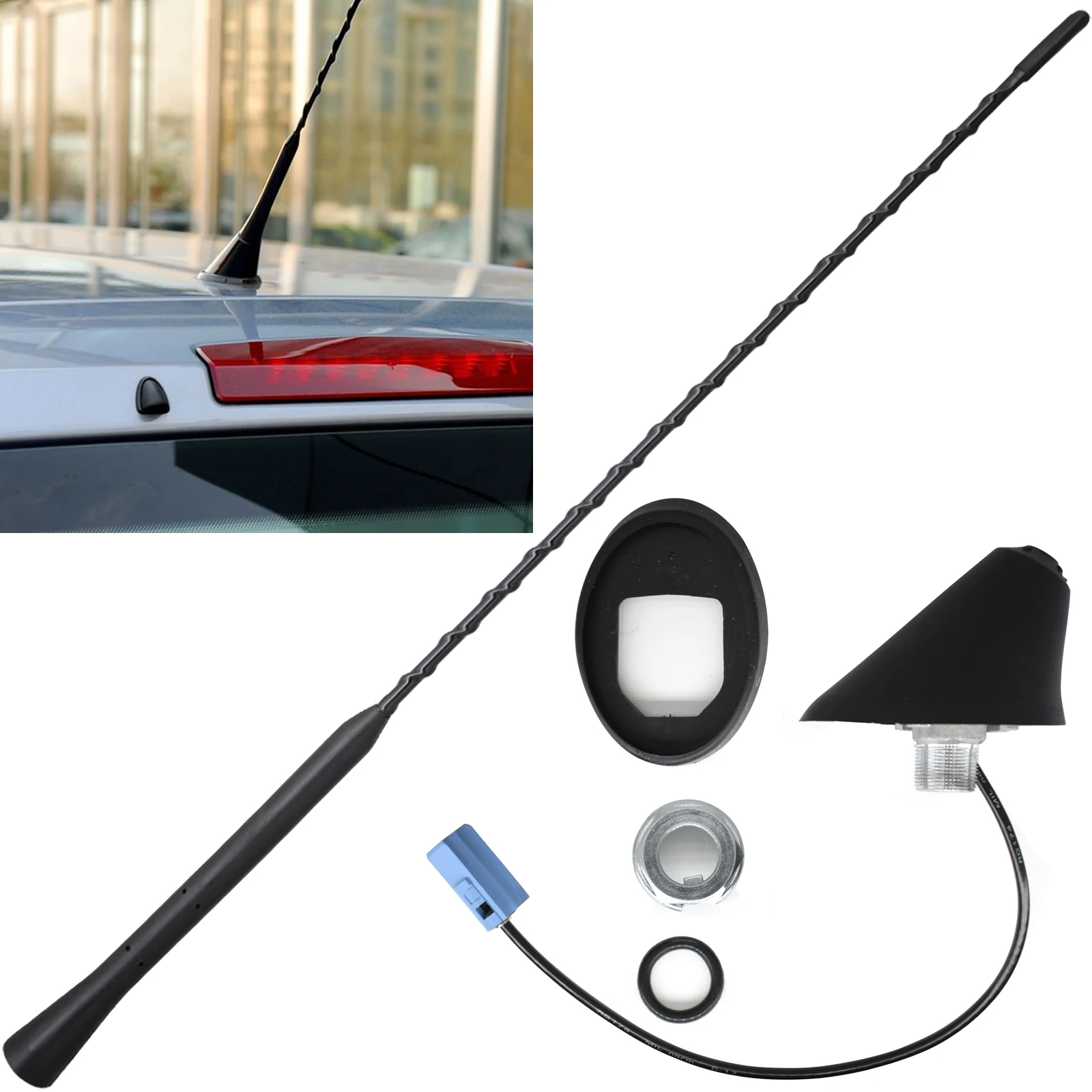 Car Black Aerial AM FM Antenna Blue Plug GPS Navigation For Vauxhall Opel Astra Corsa Zafira Omega Combo C Meriva Vectra Antenna