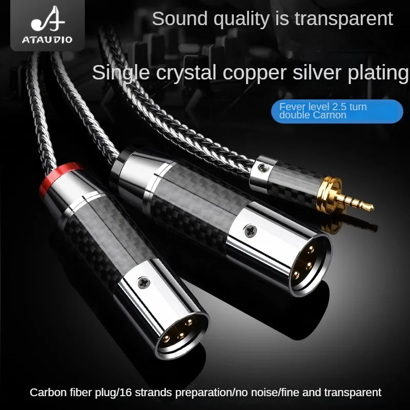 

Hifi 2.5mm TRRS to 2XLR Cable High Quality Silvr-Plated OCC 2.5 Balance Cable For Astell&Kern AK100II,AK120II,AK240, AK380,AK320