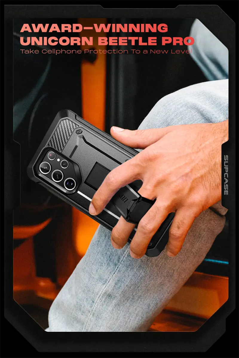 SUPCASE For Samsung Galaxy S22 Ultra Case (2022) 6.8 inch UB Pro Full-Body Holster Cover WITHOUT Built-in Screen Protector